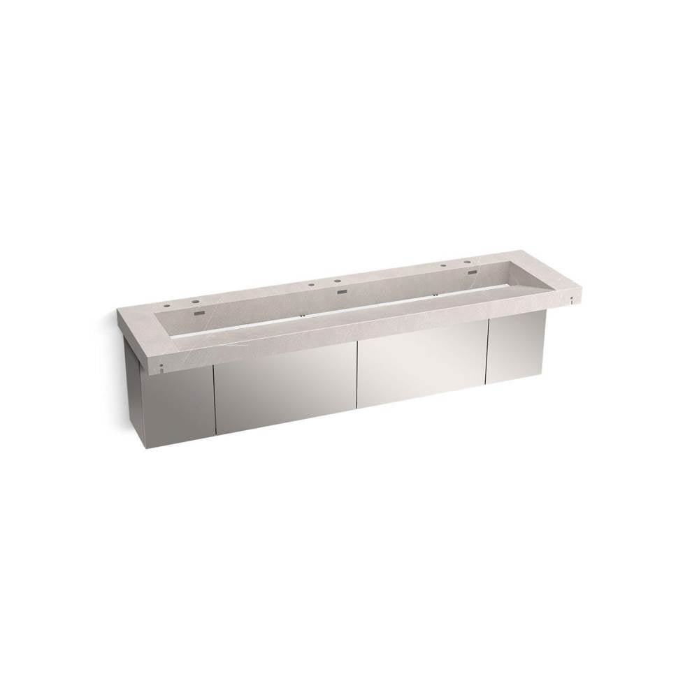 Kohler - ConstellationE 90'' wall-mount trough lavatory system - DesertSilver