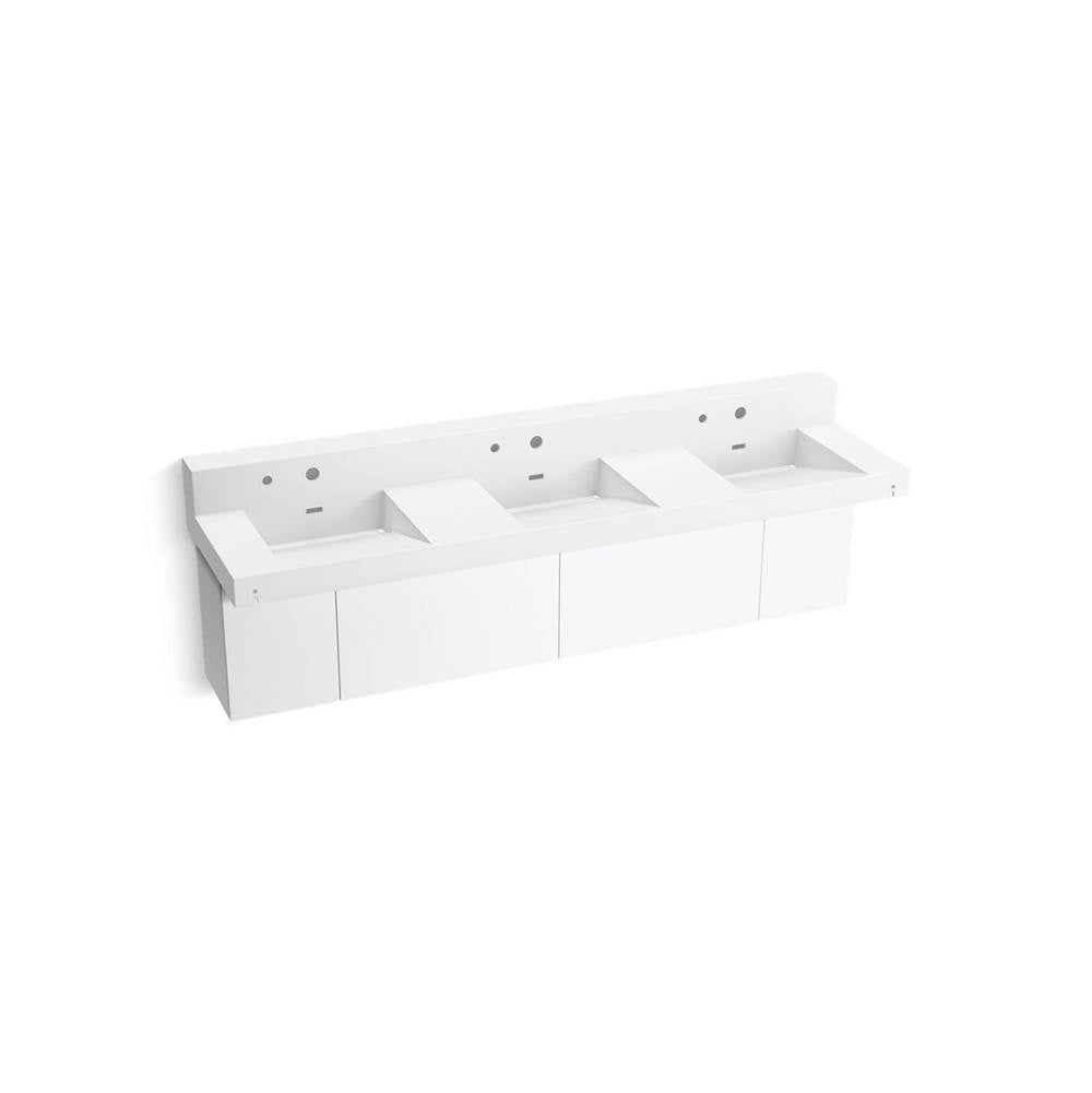 Kohler - ConstellationE 90'' wall-mount basin lavatory system with backsplash - Miami White