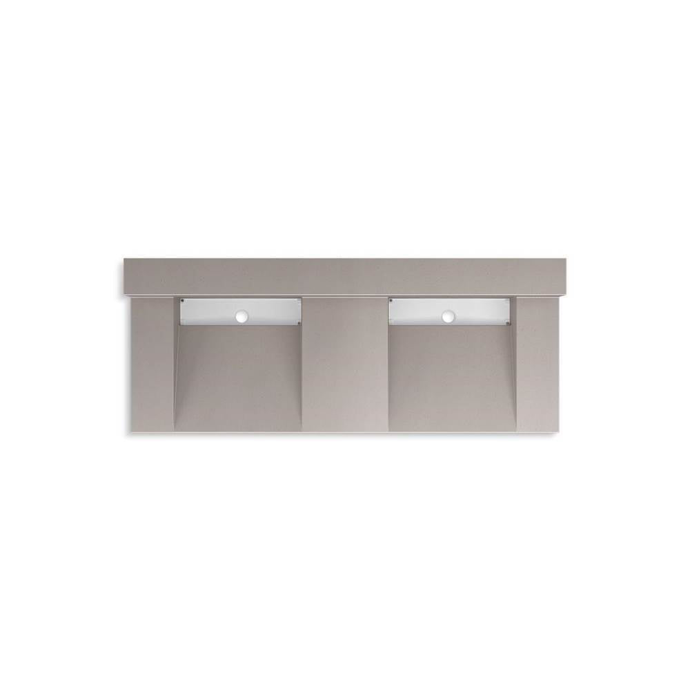 Kohler - ConstellationE 60'' wall-mount basin lavatory system with backsplash - Neutral Concrete