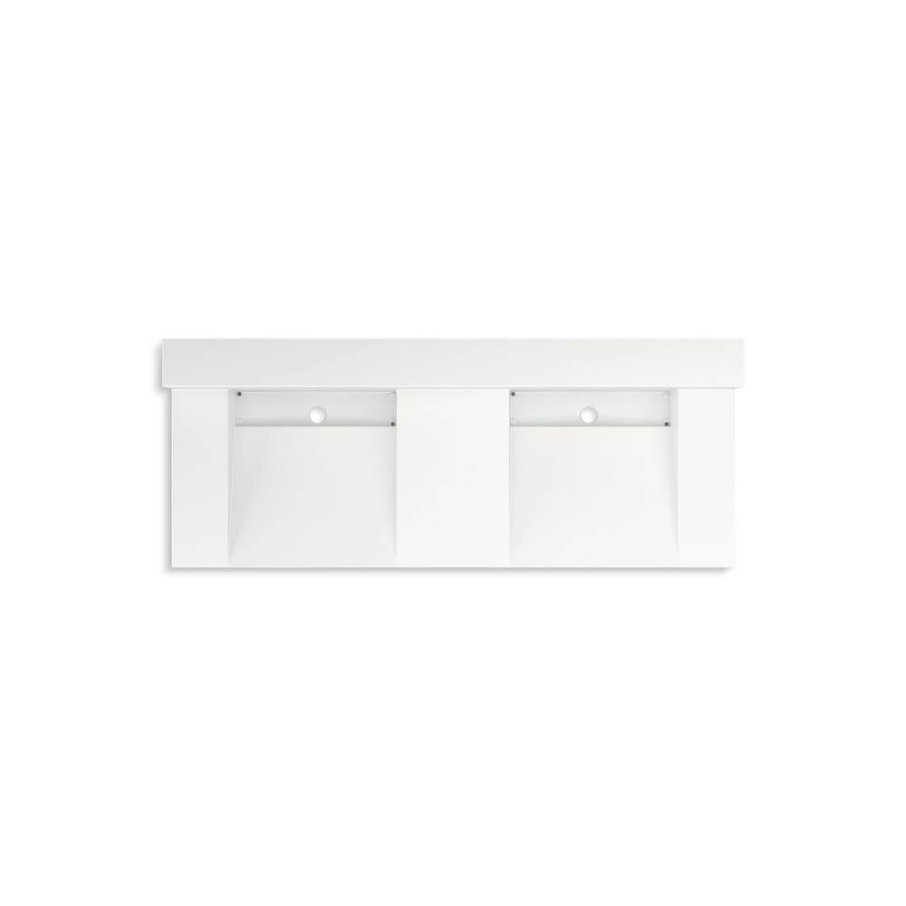 Kohler - ConstellationE 60'' wall-mount basin lavatory system with backsplash - Iconic White