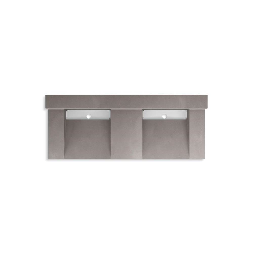 Kohler - ConstellationE 60'' wall-mount basin lavatory system with backsplash - Ash Concrete
