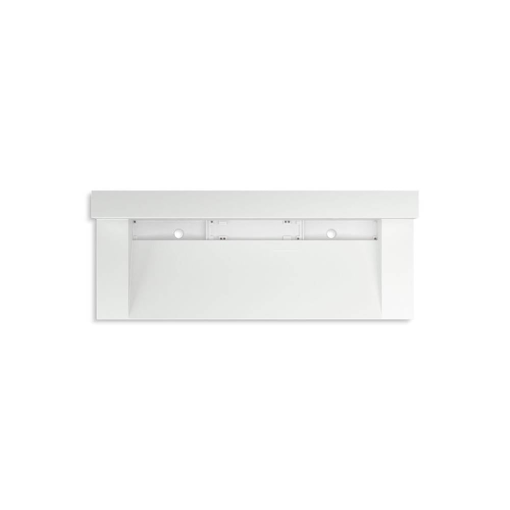 Kohler - ConstellationE 60'' wall-mount trough lavatory system with backsplash - Miami White