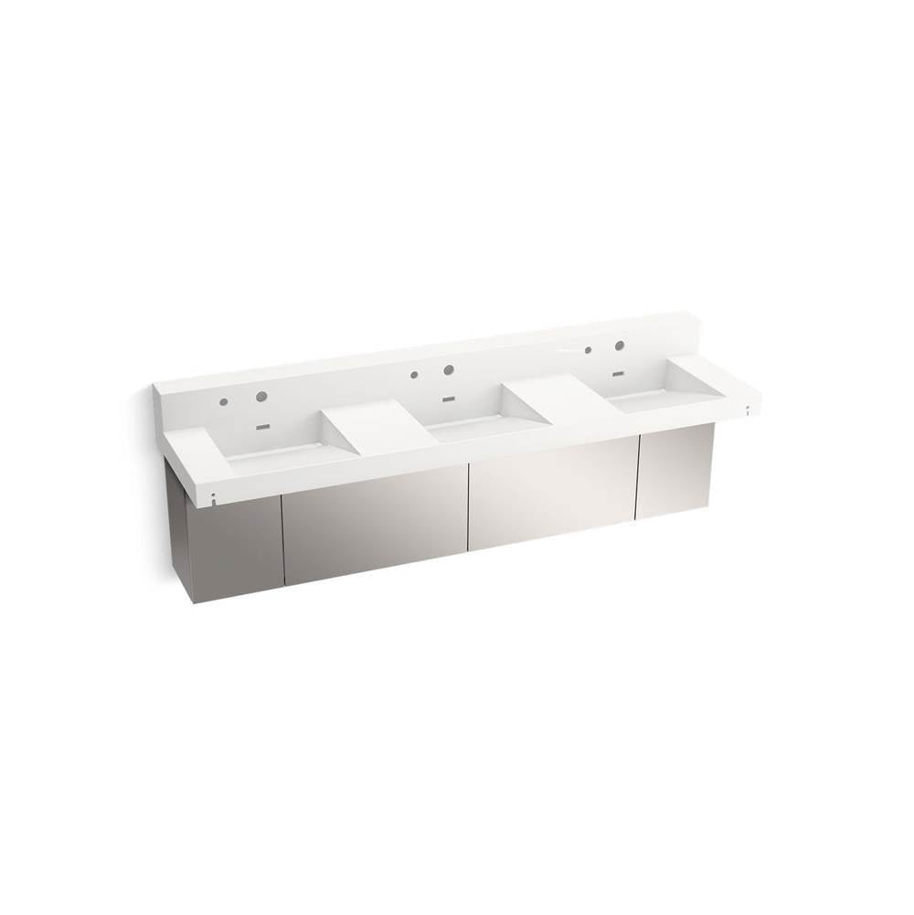 Kohler - ConstellationE 90'' wall-mount basin lavatory system with backsplash - Iconic White