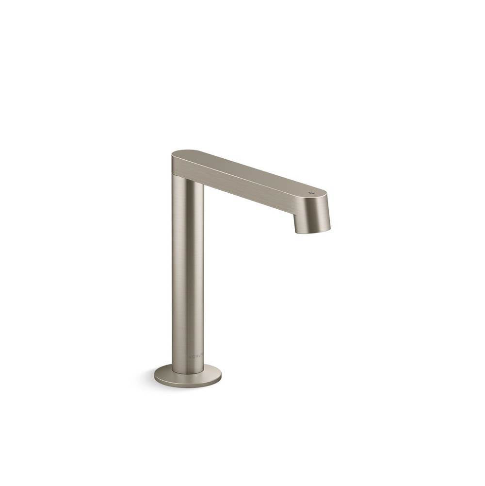 Kohler - Components Touchless single-hole lavatory faucet with Kinesis sensor technology, AC-powered, 0.5 gpm - Vibrant Brushed Nickel