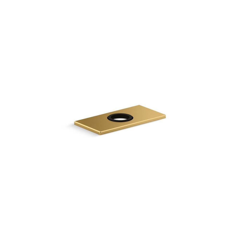 Kohler - 4'' escutcheon plate for InsightE and Kinesis faucet - Vibrant Brushed Moderne Brass