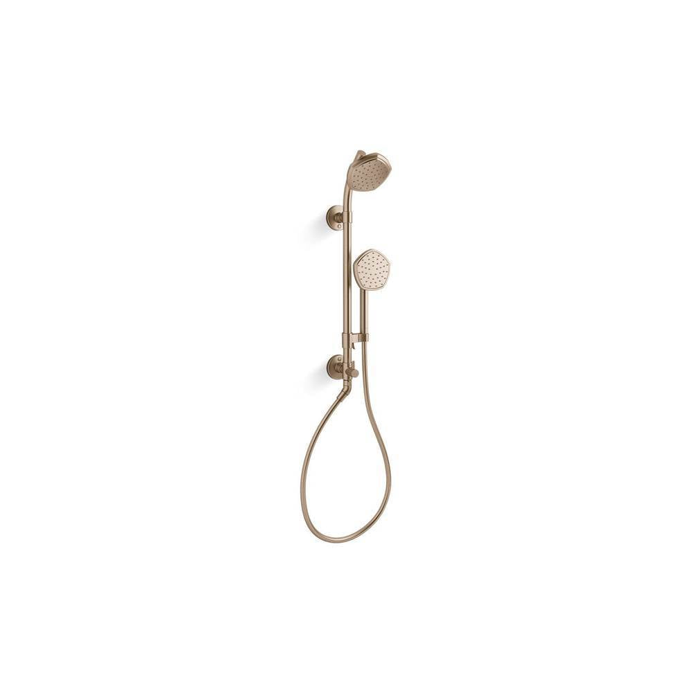 Kohler - OccasionE HydroRail-S shower column kit, 1.75 gpm - Vibrant Brushed Bronze