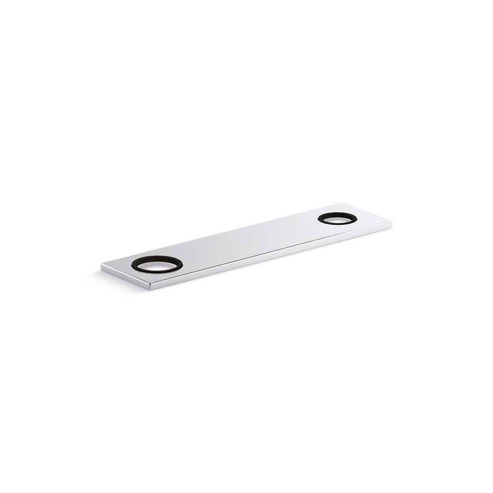 Kohler - 8'' two-hole escutcheon plate for InsightE and Kinesis lavatory faucets and soap dispensers - Polished Chrome