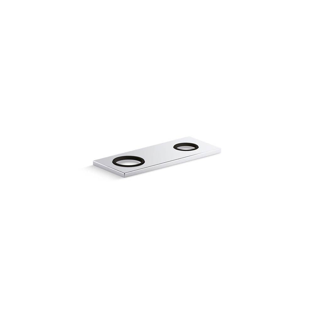 Kohler - 4'' two-hole escutcheon plate for InsightE and Kinesis lavatory faucets and soap dispensers - Polished Chrome