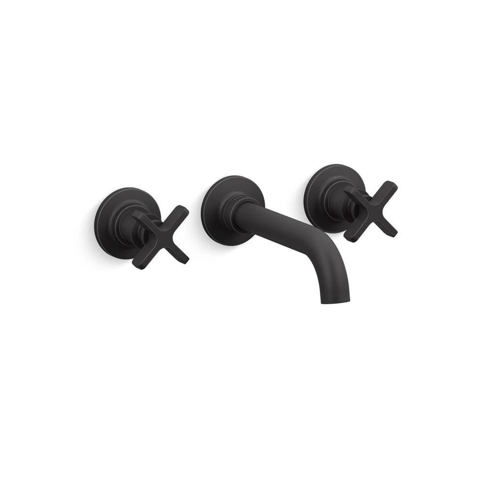 Kohler - CastiaE by Studio McGee Wall-mount bathroom sink faucet trim, 1.2 gpm - Matte Black