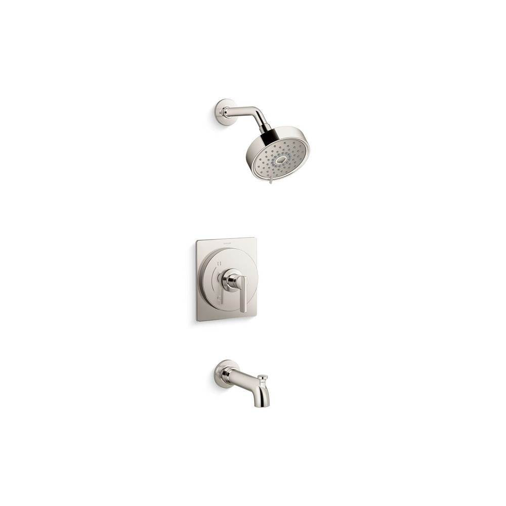 Kohler - CastiaE by Studio McGee Rite-Temp bath and shower trim kit, 1.75 gpm - Vibrant Polished Nickel