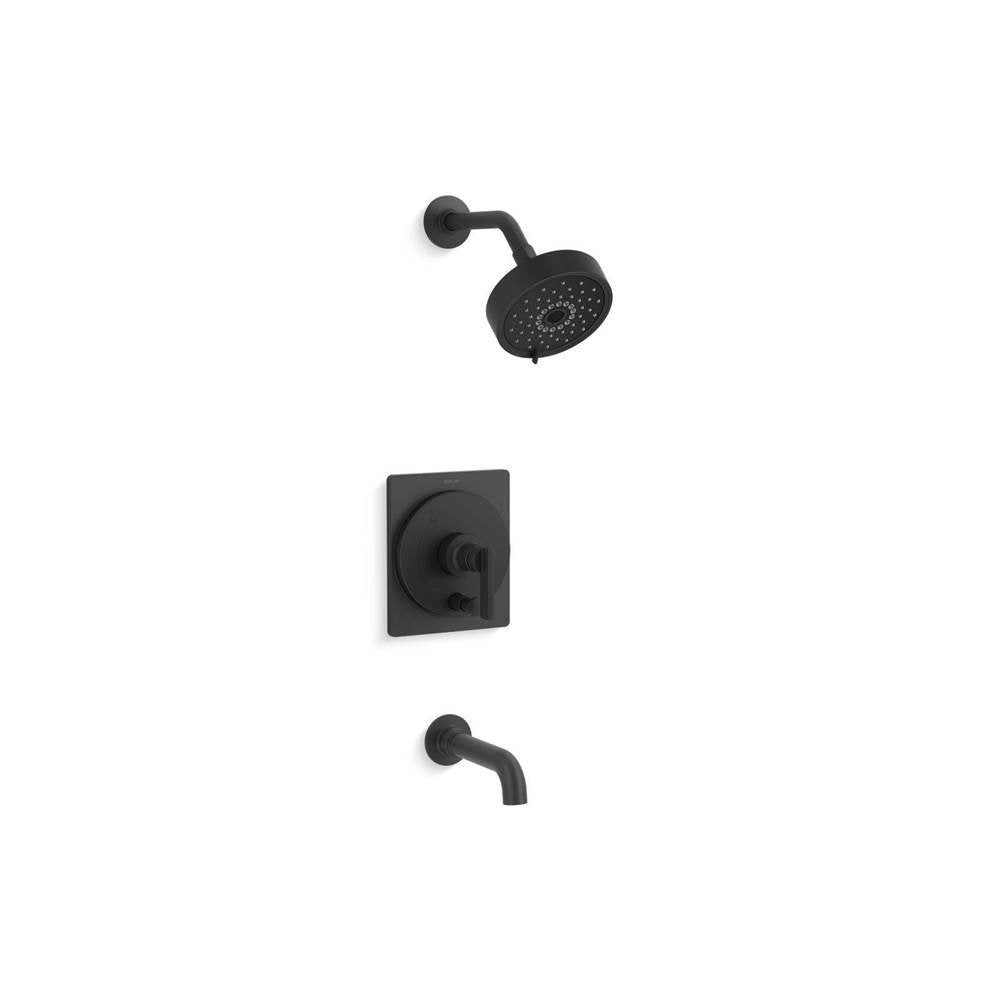 Kohler - CastiaE by Studio McGee Rite-Temp bath and shower trim kit, 1.75 gpm - Matte Black