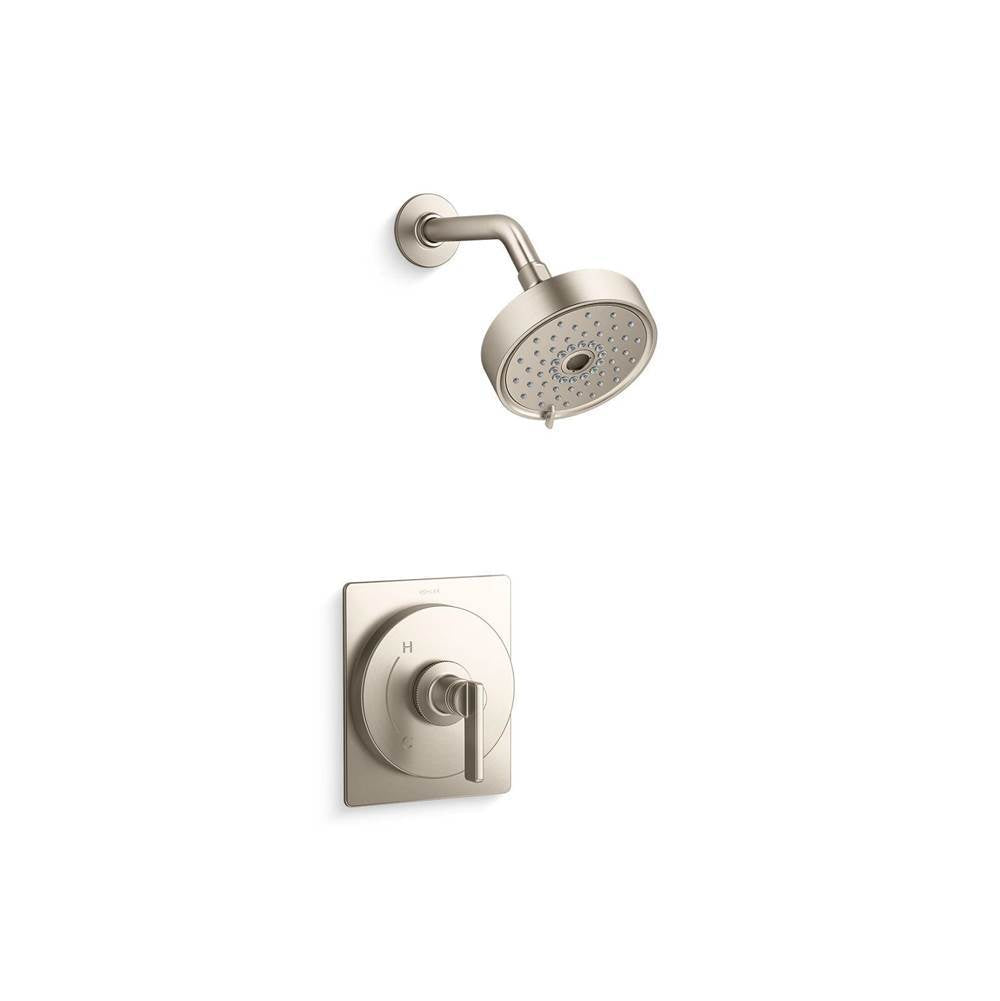 Kohler - CastiaE by Studio McGee Rite-Temp shower trim kit, 2.5 gpm - Vibrant Brushed Nickel