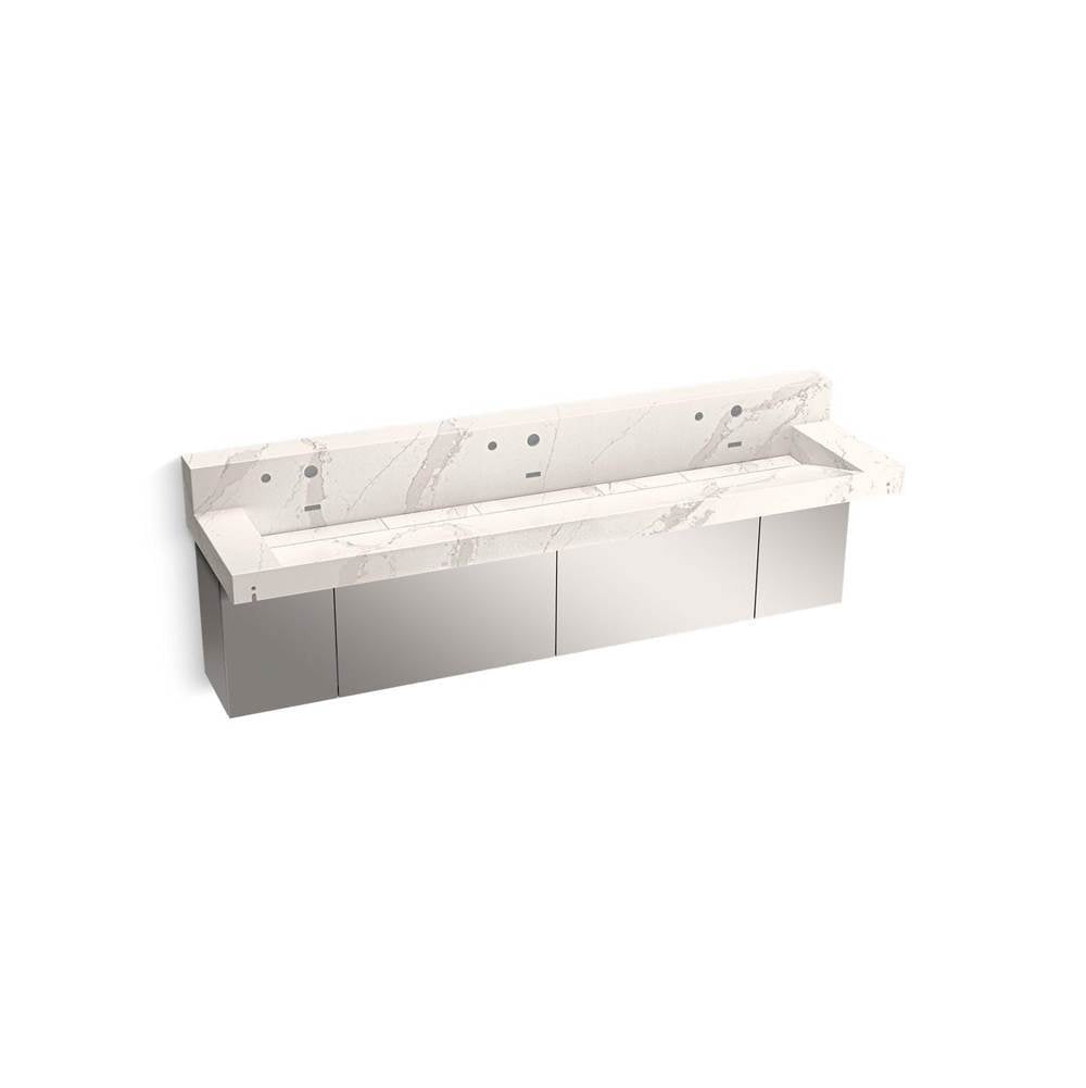 Kohler - ConstellationE 90'' wall-mount trough lavatory system with backsplash - Et Cal Gold