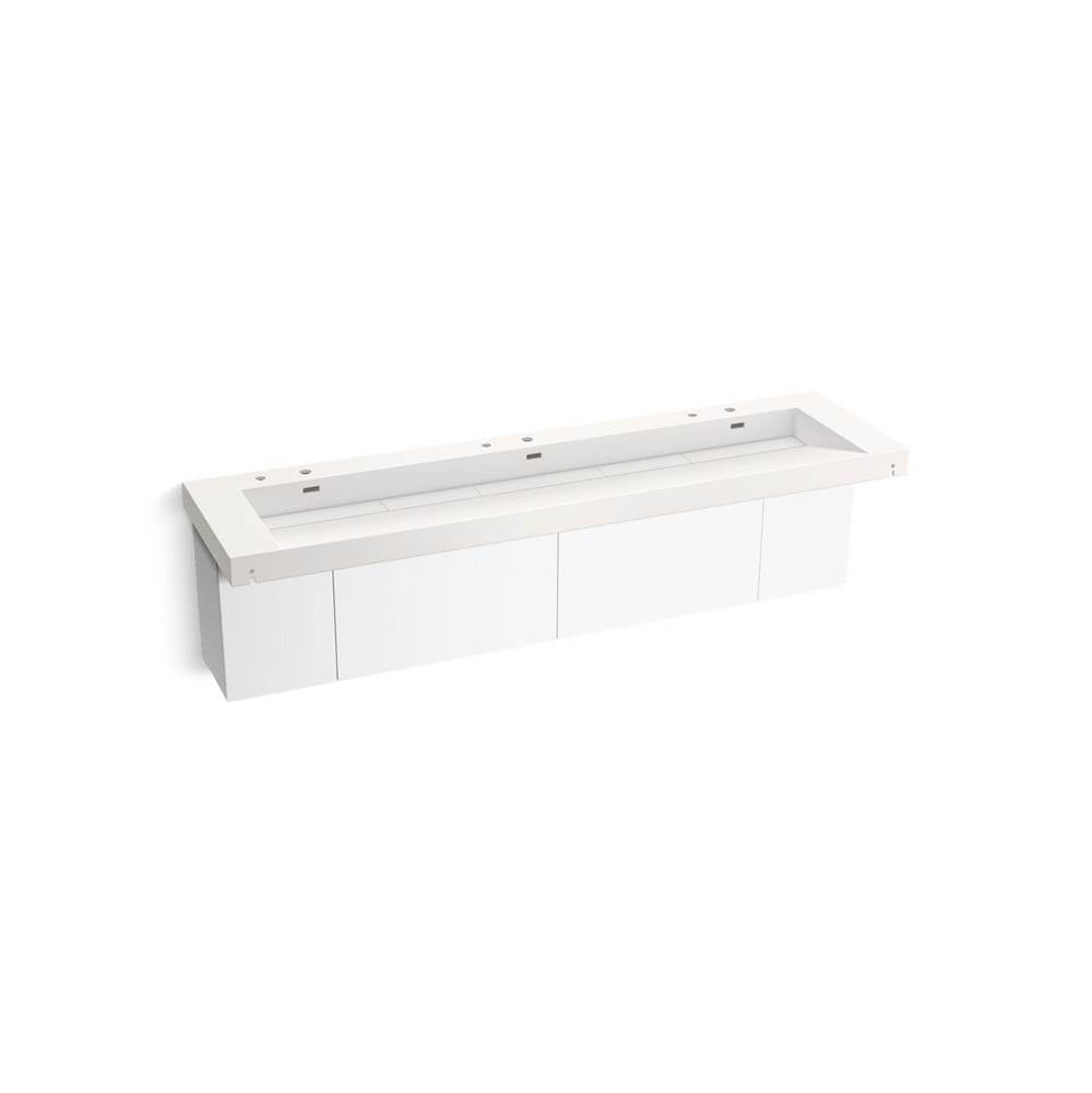 Kohler - ConstellationE 90'' wall-mount trough lavatory system - Designer White