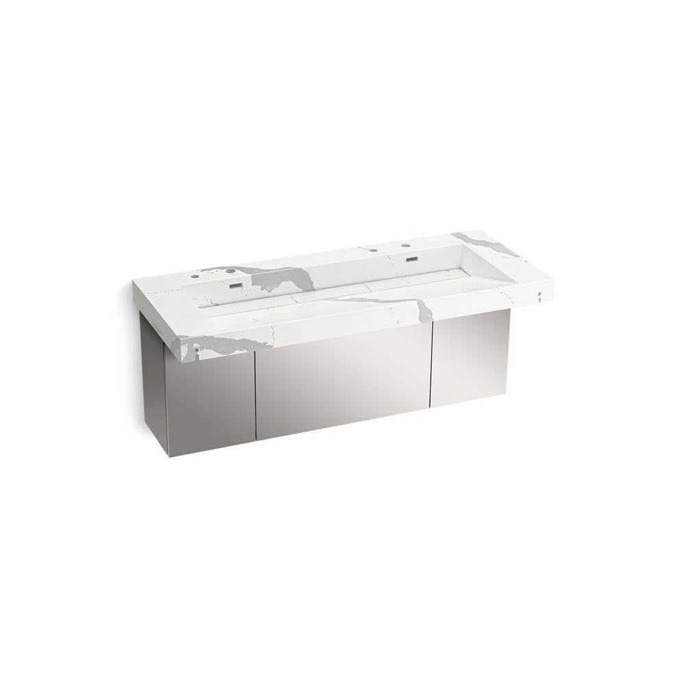 Kohler - ConstellationE 60'' wall-mount trough lavatory system - Et Bianco Cal