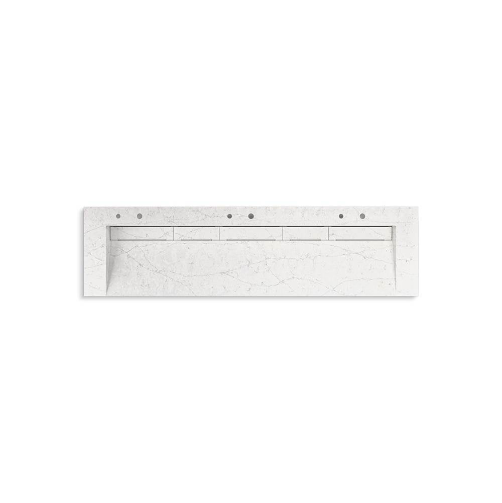 Kohler - ConstellationE 90'' wall-mount trough lavatory system - Pearl Jasmine