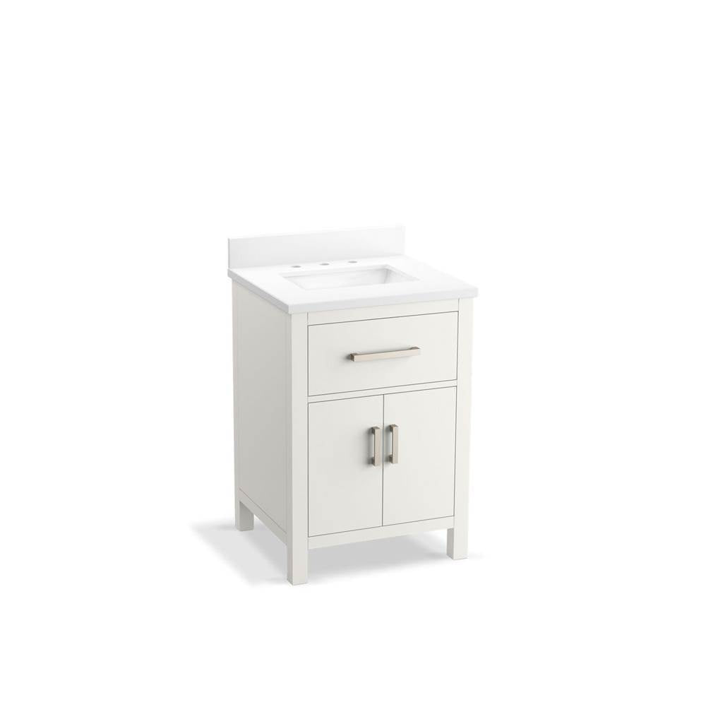 Kohler - Kresla 24'' bathroom vanity cabinet with sink and quartz top - White