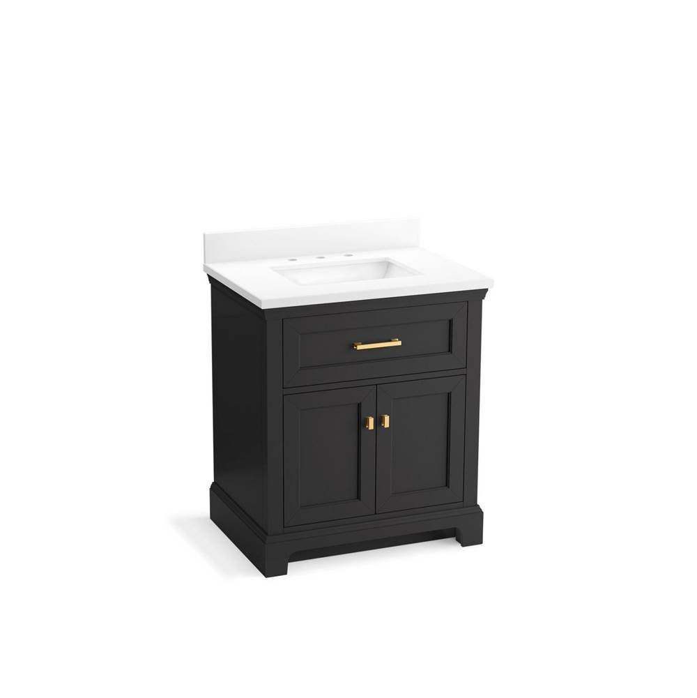 Kohler - CharlemontE 30'' bathroom vanity cabinet with sink and quartz top - Ferrous Grey