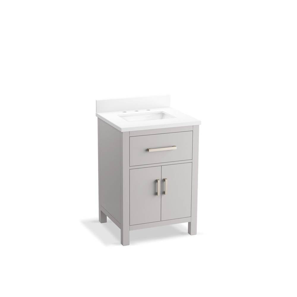Kohler - Kresla 24'' bathroom vanity cabinet with sink and quartz top - Atmos Grey