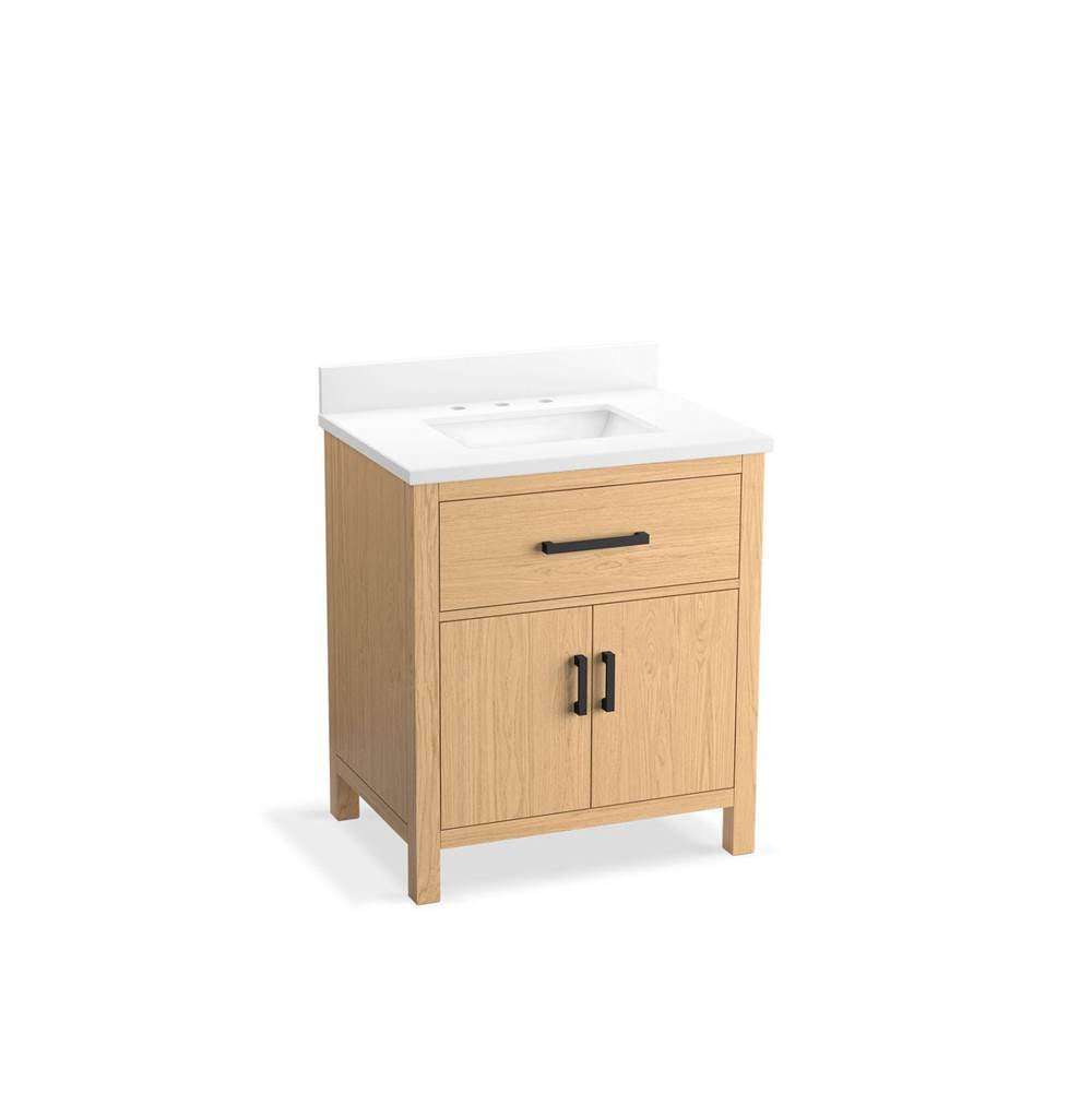 Kohler - Kresla 30'' bathroom vanity cabinet with sink and quartz top - Light Oak