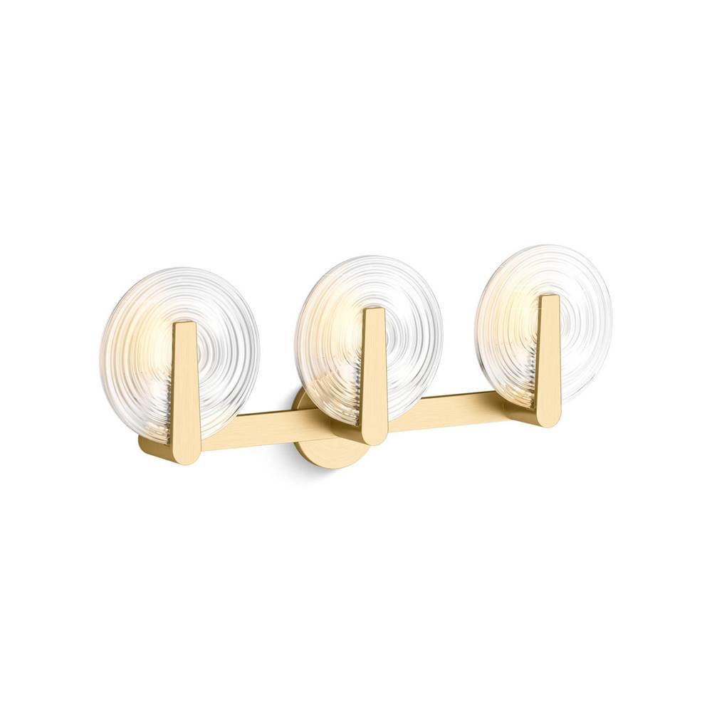 Kohler - Hint Three-light sconce - Brushed Moderne Brass