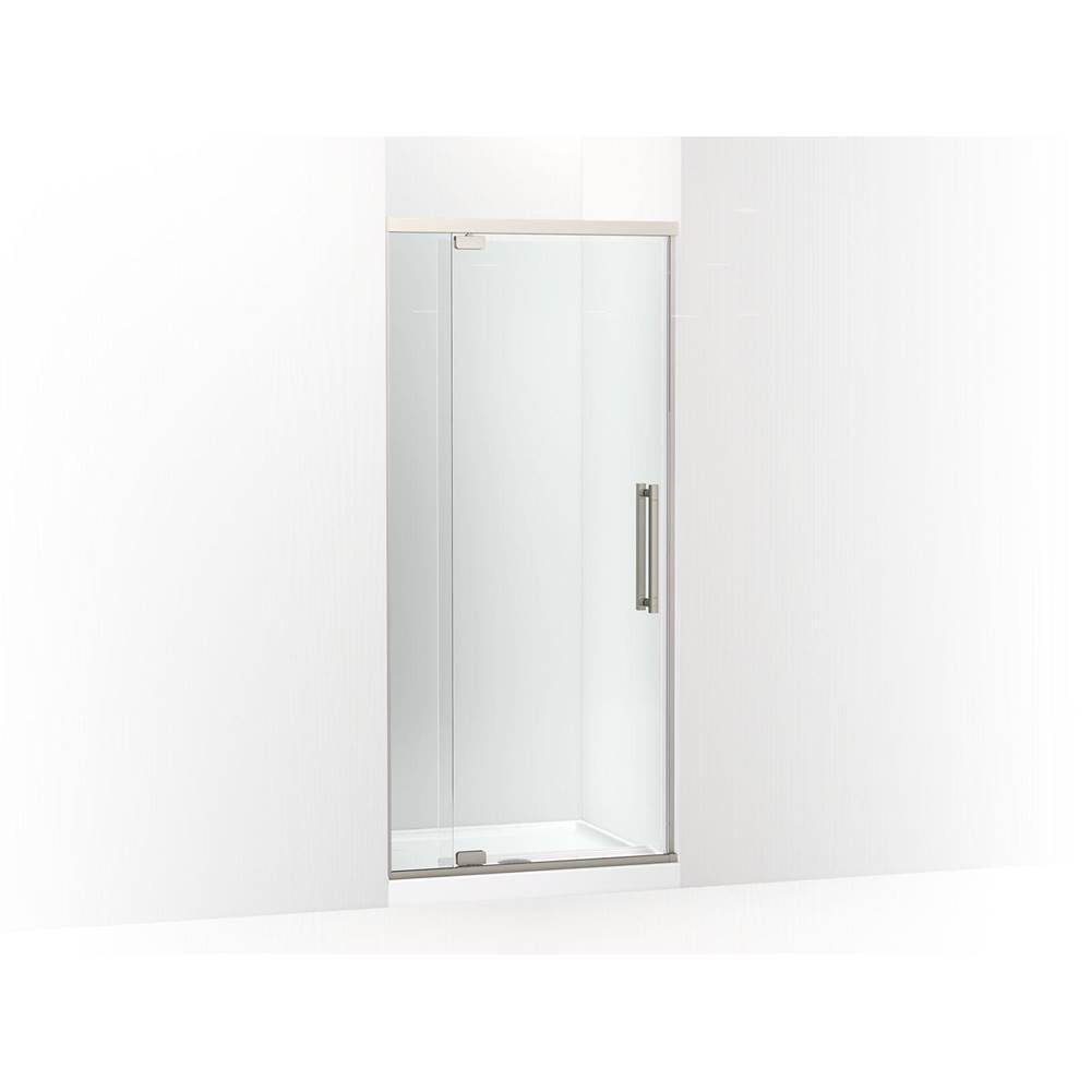 Kohler - PremiseE 76'' H Pivot Shower Door With 5/16''-Thick Glass - Anodized Brushed Nickel