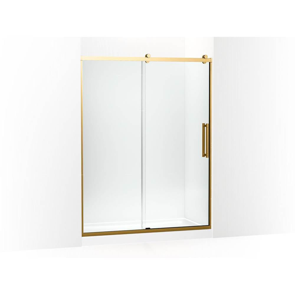Kohler - PremiseE 76'' H Sliding Shower Door With 5/16''-Thick Glass - Vibrant Brushed Moderne Brass