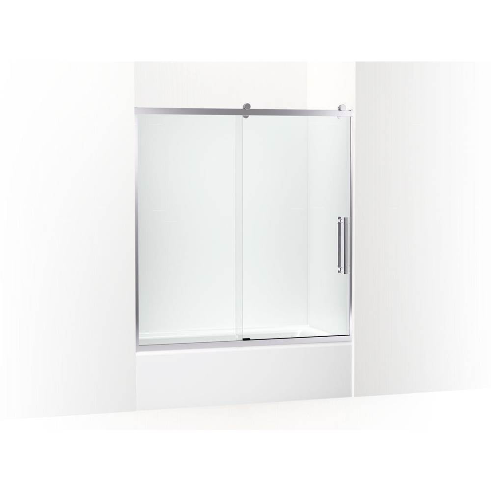 Kohler - PremiseE 61-3/4'' H Sliding Bath Door With 5/16''-Thick Glass - Bright Polished Silver