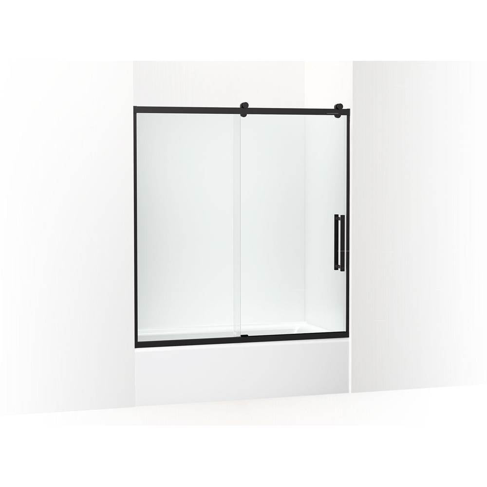 Kohler - PremiseE 61-3/4'' H Sliding Bath Door With 5/16''-Thick Glass - Matte Black