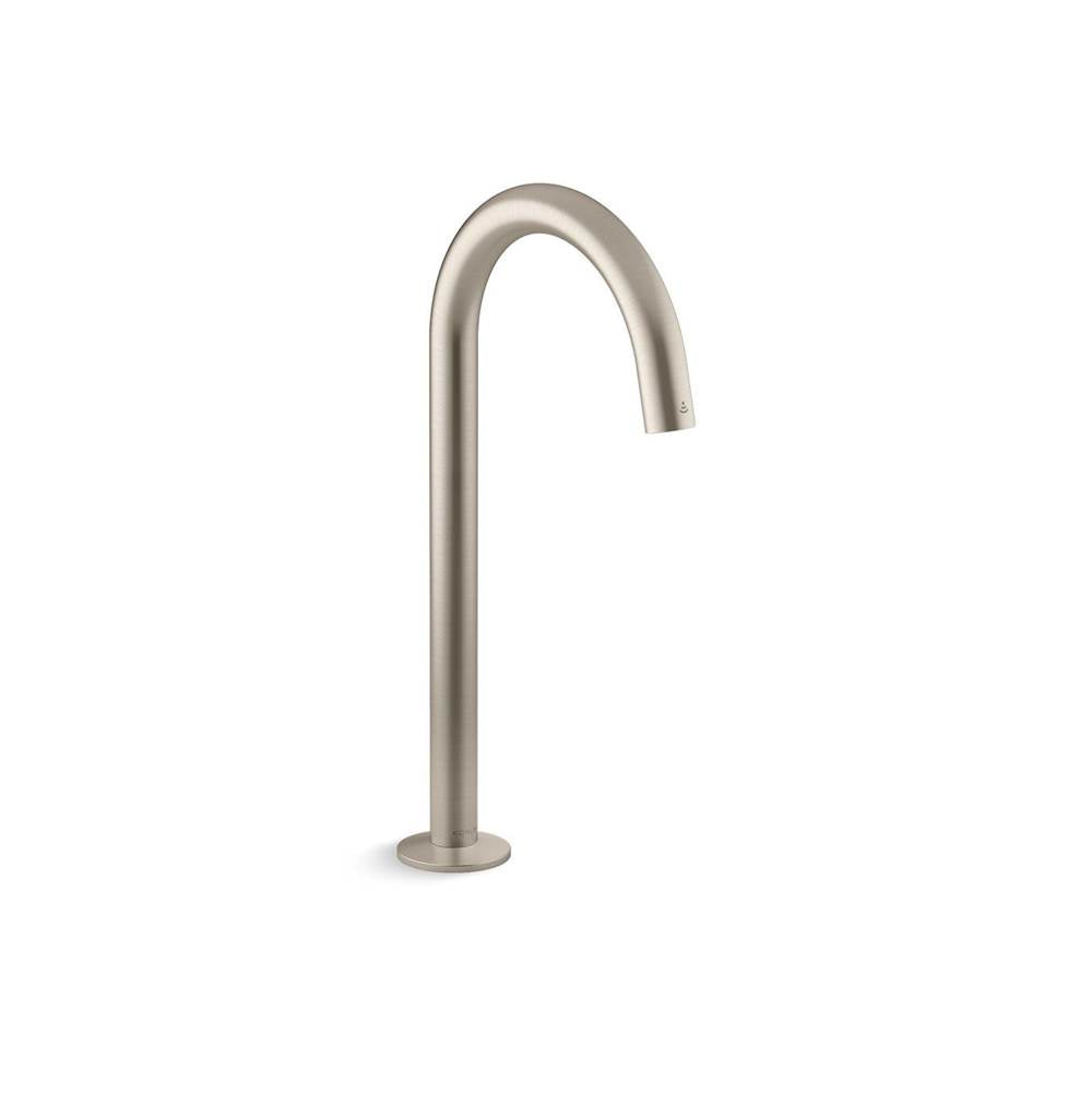 Kohler - Components Touchless single-hole lavatory faucet with Kinesis sensor technology, Tube design, 0.5 gpm - Vibrant Brushed Nickel
