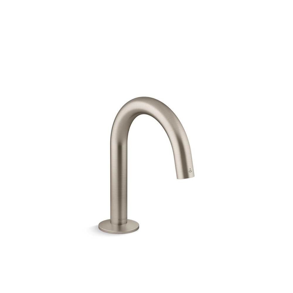 Kohler - Components Touchless single-hole lavatory faucet with Kinesis sensor technology, Tube design, 0.5 gpm - Vibrant Brushed Nickel