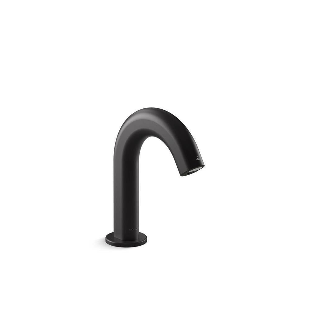 Kohler - ObloE Touchless single-hole lavatory faucet with Kinesis sensor technology, AC-powered, less drain, 0.5 gpm - Matte Black