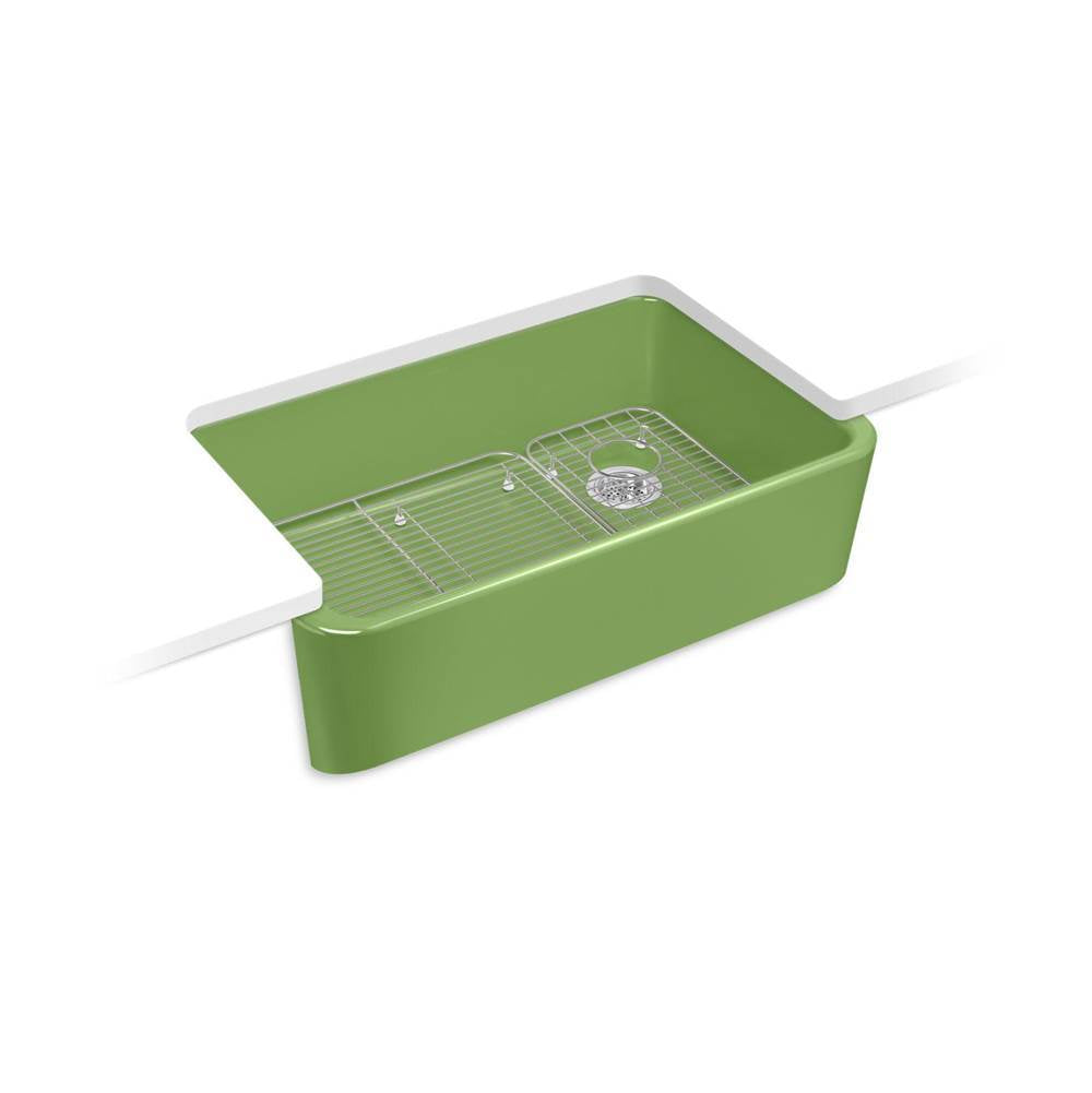 Kohler - Ironridge 34'' undermount single-bowl farmhouse kitchen sink - Fresh Green
