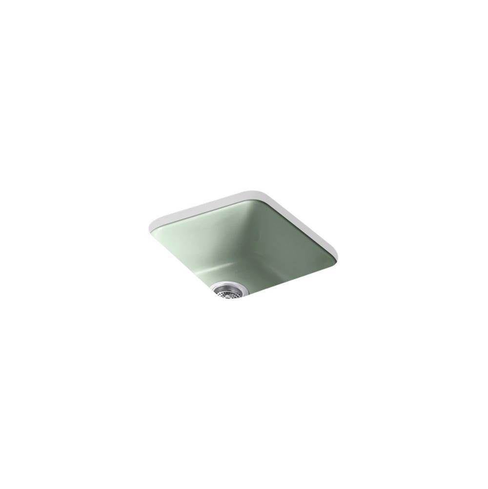 Kohler - Iron/Tones 17'' top-/undermount single-bowl bar sink - Aspen Green