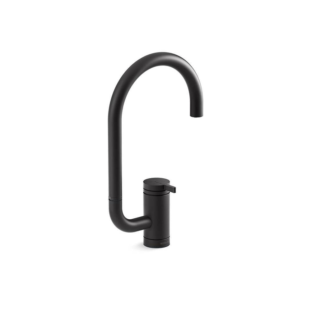 Kohler - Components Single-handle bar sink faucet with two-function extended-reach spout - Matte Black
