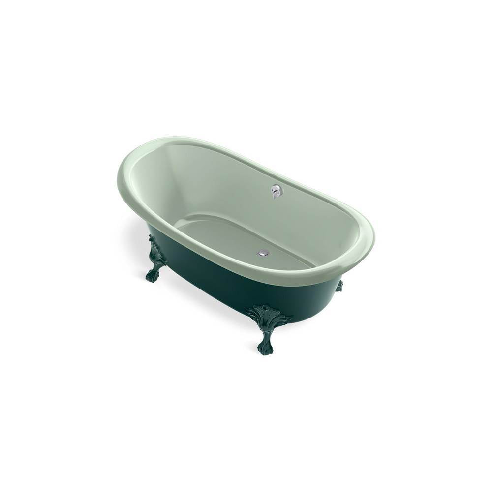 Kohler - ArtifactsE 66-1/8'' x 32-1/2'' freestanding bath - Teal Exterior with Aspen Interior