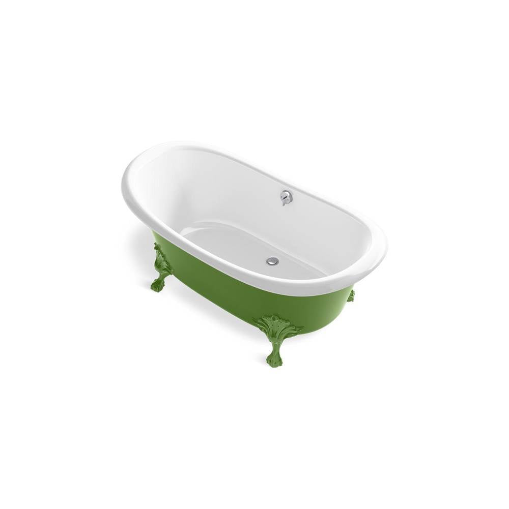 Kohler - ArtifactsE 66-1/8'' x 32-1/2'' freestanding bath - Fresh Green Exterior with White Interior