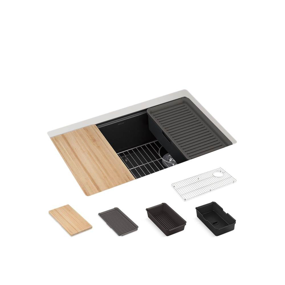 BillingsE 29'' undermount single-bowl workstation kitchen sink