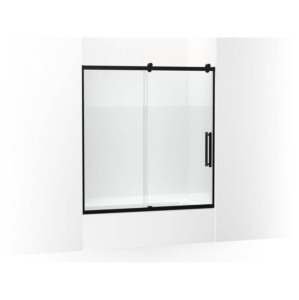 Kohler - PremiseE 61-3/4'' H Sliding Bath Door With 5/16''-Thick Glass - Matte Black