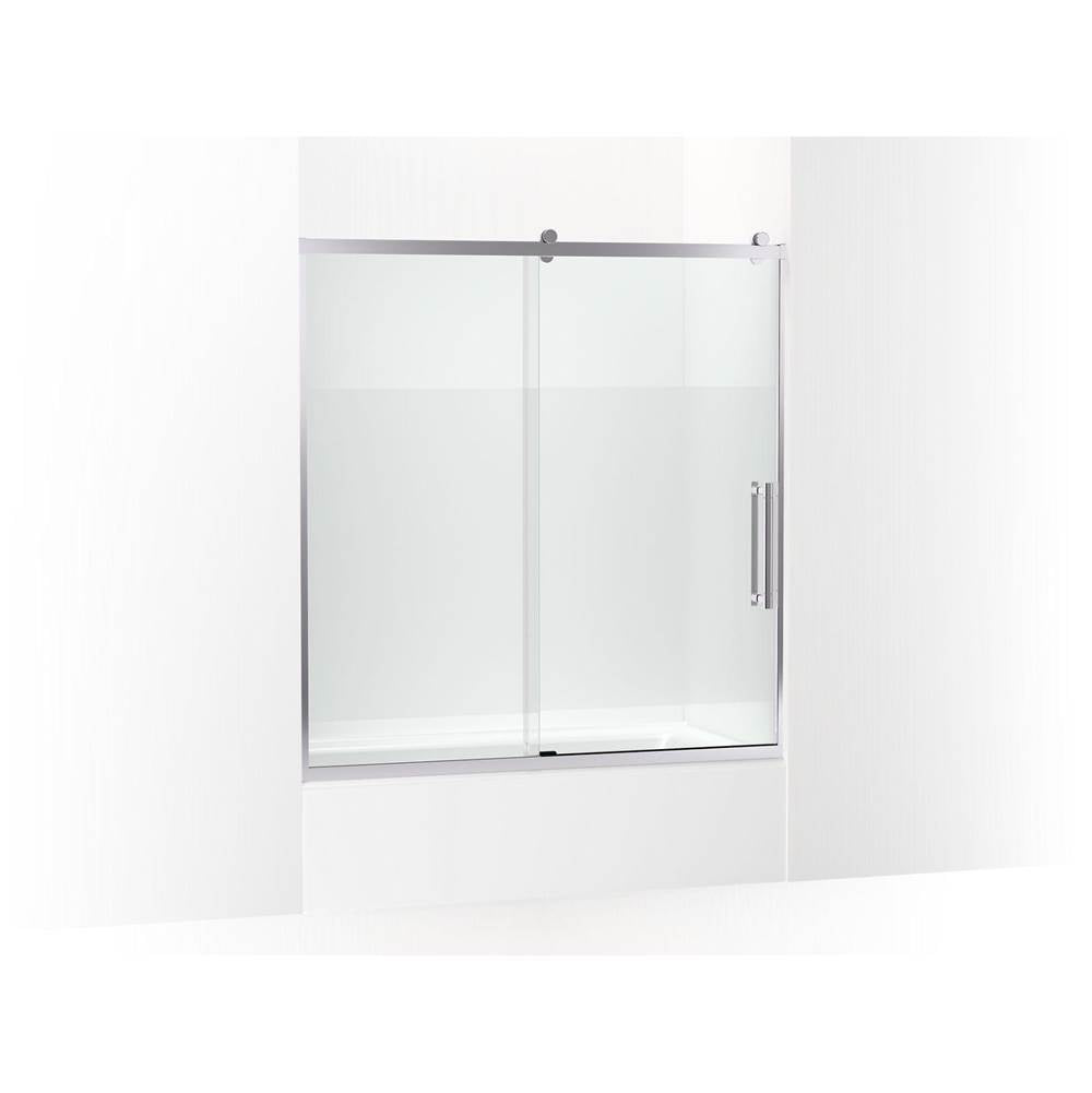 Kohler - PremiseE 61-3/4'' H Sliding Bath Door With 5/16''-Thick Glass - Bright Polished Silver