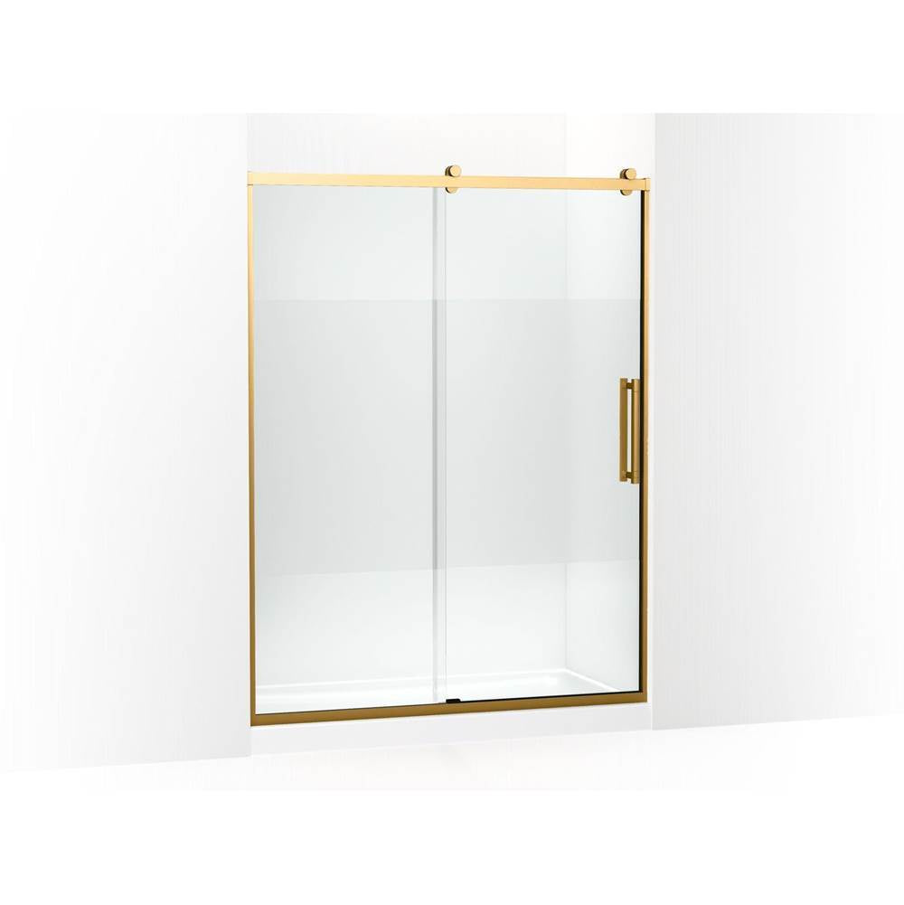 Kohler - PremiseE 76'' H Sliding Shower Door With 5/16''-Thick Glass - Vibrant Brushed Moderne Brass