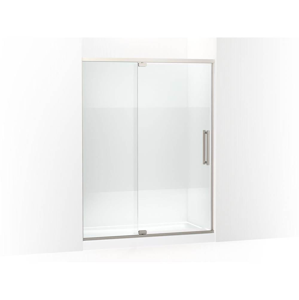 Kohler - PremiseE 76'' H Pivot Shower Door With 5/16''-Thick Glass - Anodized Brushed Nickel