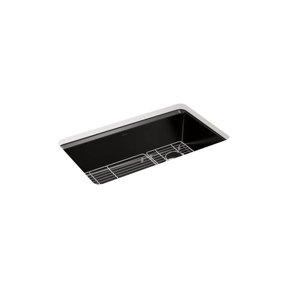 Kohler - Riverby 33'' undermount single-bowl kitchen sink - Black