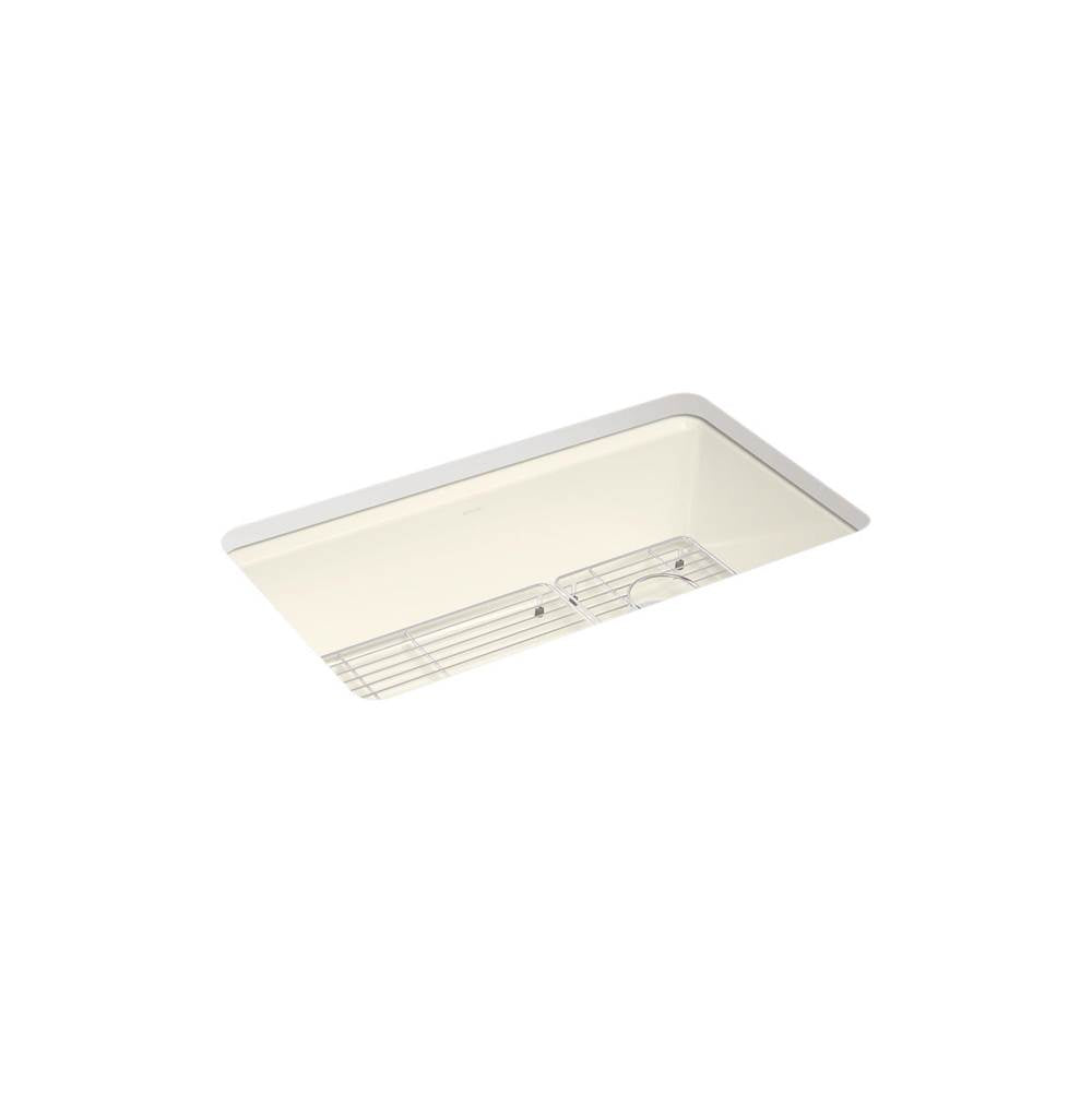 Kohler - Riverby 33'' undermount single-bowl kitchen sink - Biscuit