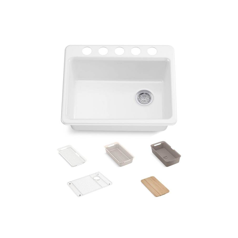 Riverby 27 in. Undermount Single-Bowl Workstation Kitchen Sink