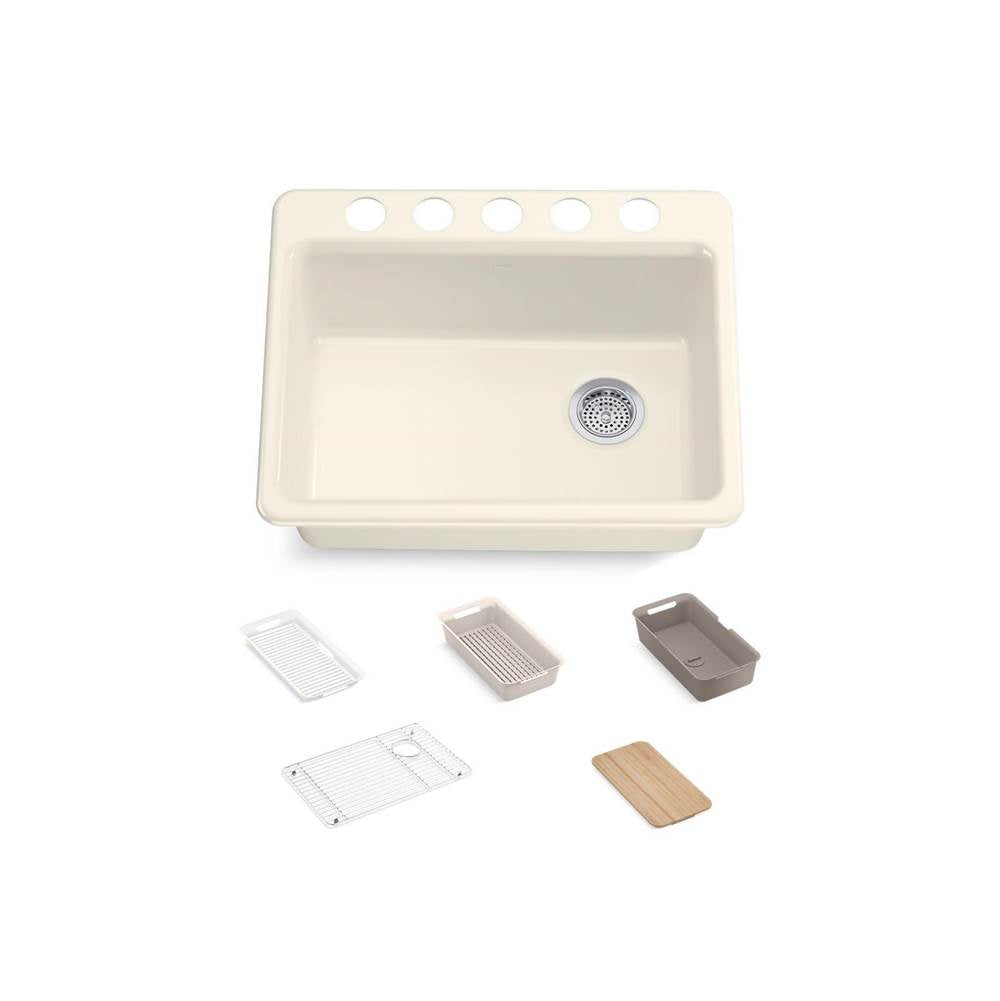 Riverby 27'' undermount single-bowl workstation kitchen sink