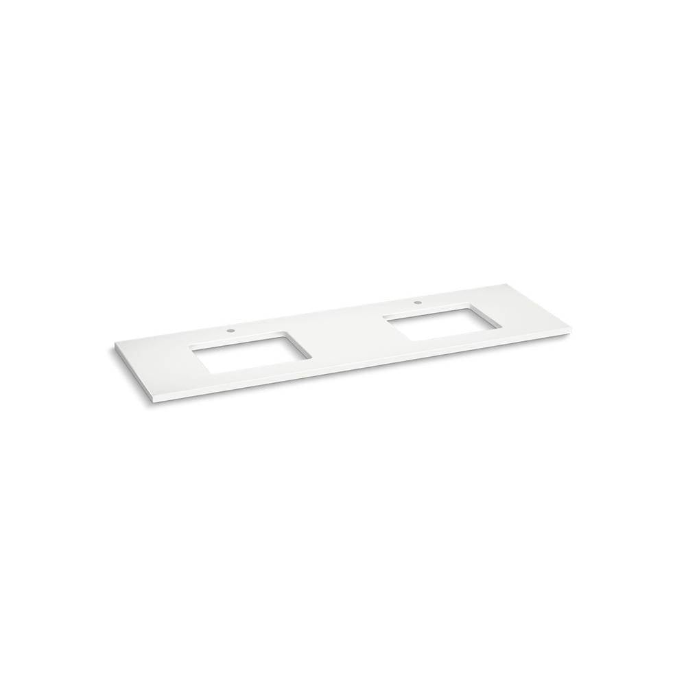 Kohler - Silestone 73'' quartz vanity top with two rectangular cutouts - Miami White