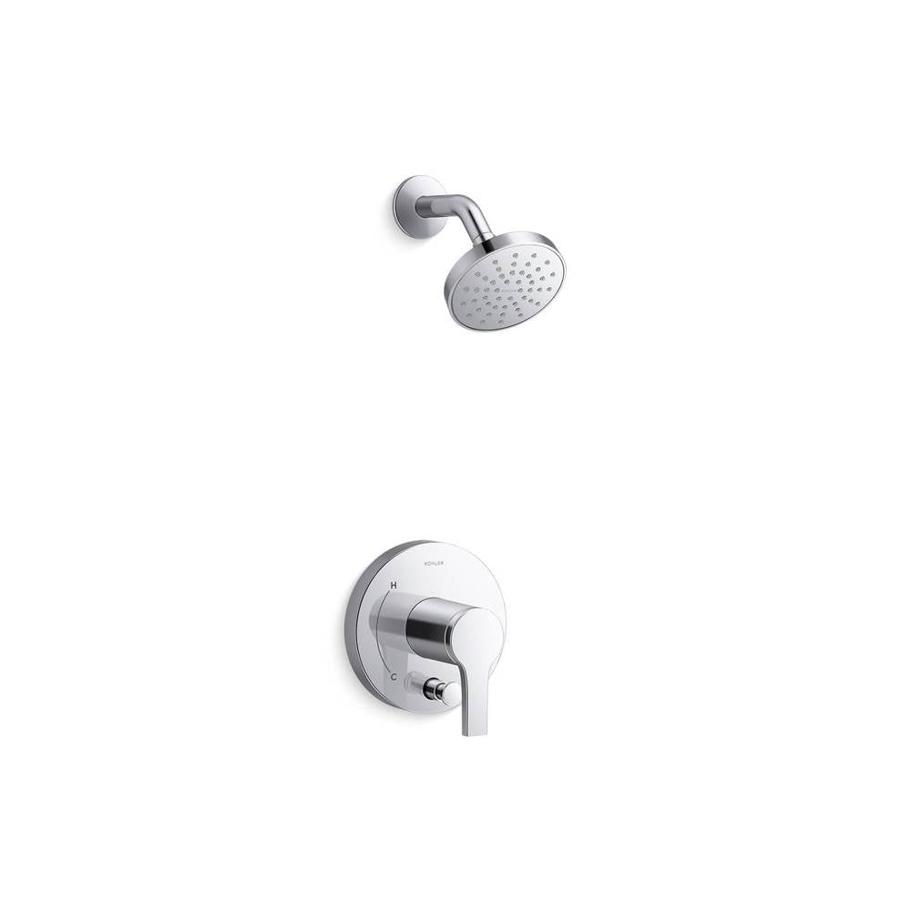 Kohler - Elate Rite-Temp shower trim kit with push-button diverter, 1.75 gpm - Polished Chrome