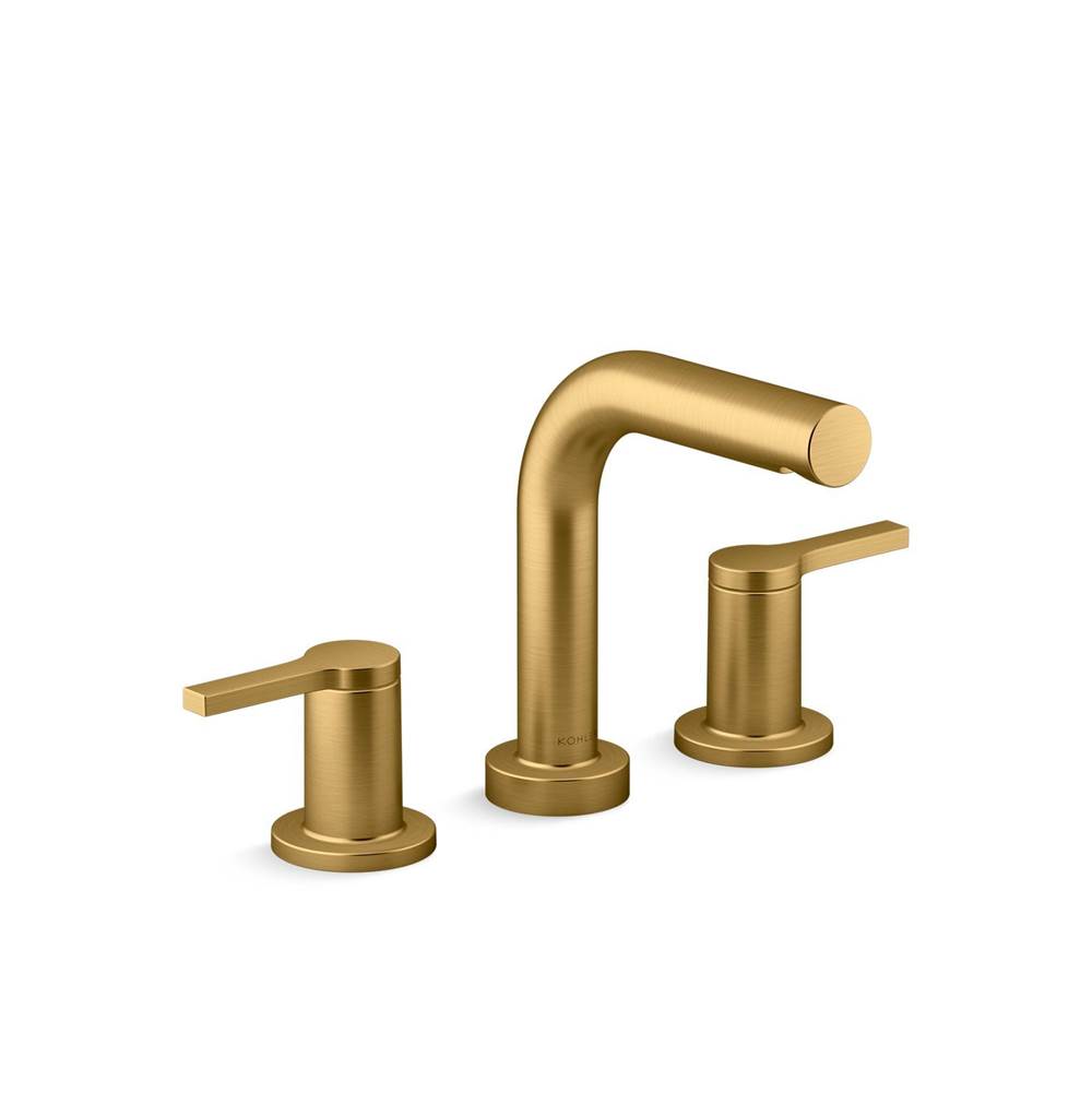 Kohler - Elate Deck-mount bath faucet trim - Vibrant Brushed Moderne Brass