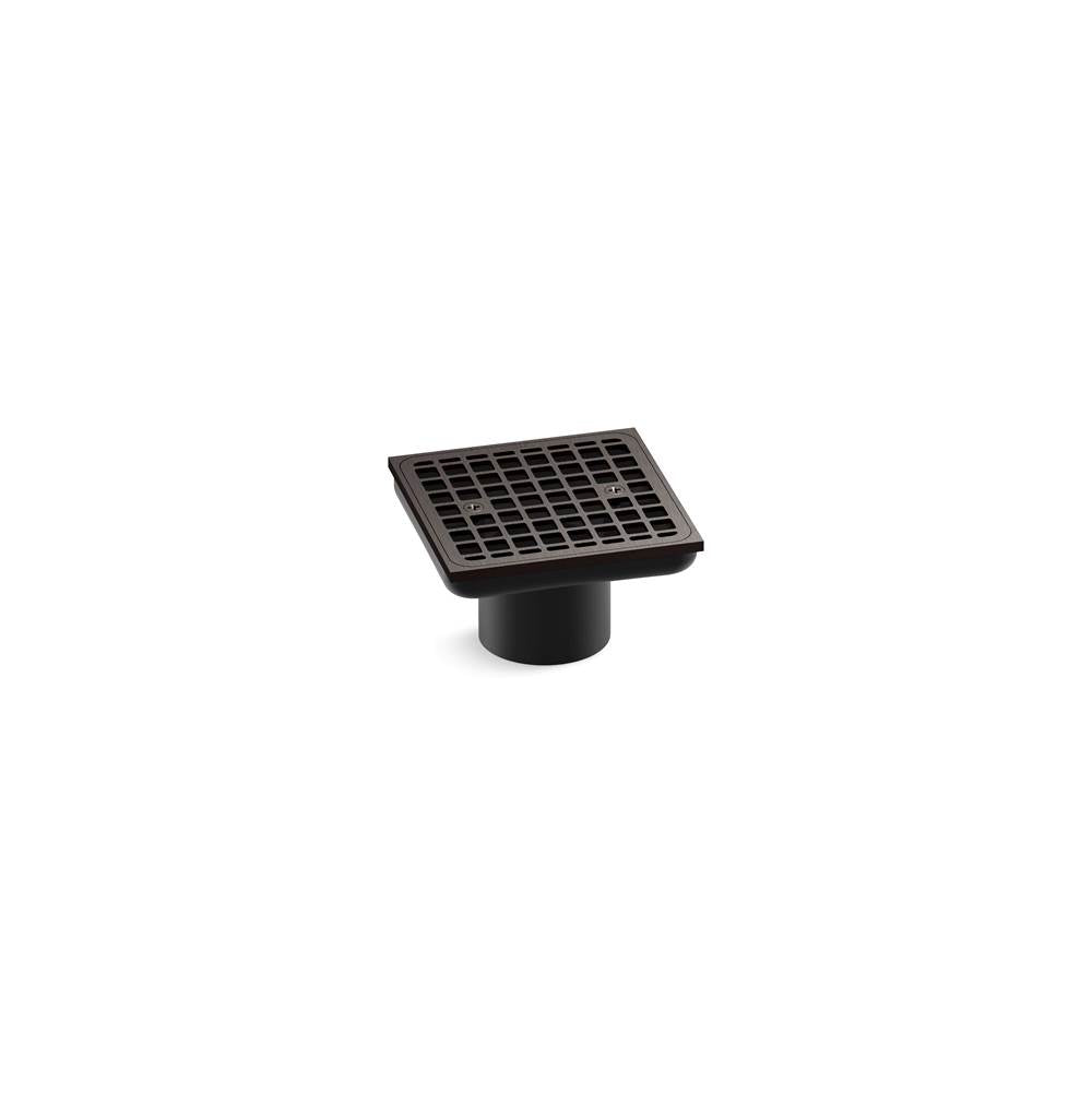 Kohler - Clearflo Square Brass Tile-In Shower Drain (Drain Body Not Included) - Brushed Graphite